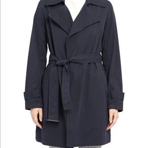 THEORY Paklane Trench Coat Navy